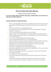 Garden Gear G4795 Instruction Manual