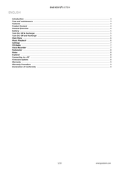 ENERGY SISTEM ENERGY MP3 Running Quick Manual