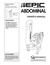 EPIC STRENGTH ABDOMINAL GZFI8053.2 Owner's Manual