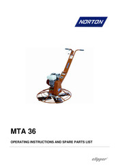 Norton MTA 36 Operating Instructions And Spare Parts List