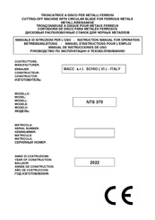 macc NTS 370 Instruction Manual For Operation