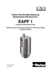Parker EAPF 1 Installation, Operation And Maintenance Instructions