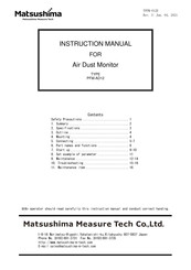 Matsushima PFM-AD12 Instruction Manual