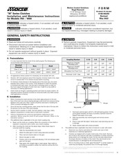 Morse M Series Installation And Maintenance Instructions