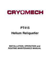 Cryomech PT415 Installation, Operation And Routine Maintenance Manual