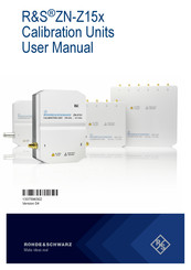 R&S ZN-Z15 Series User Manual