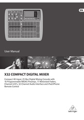Behringer X32 DIGITAL MIXER User Manual