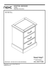 Next HOXTON 104550 Assembly Instructions Manual