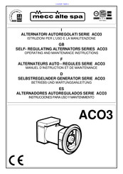 Mecc Alte spa ACO3 Series Operating And Maintenance Instructions Manual