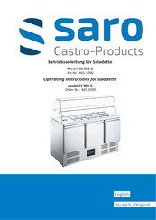 saro ES 903 G Operating Instructions Manual