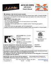 FireplaceXtrordinair 4415 HO GSR2 Owner's Manual