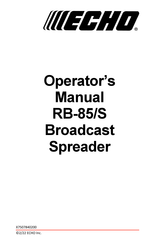 Echo RB-85 Operator's Manual