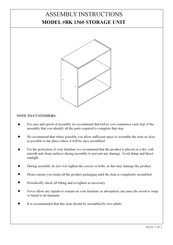 2K Furniture Designs BK 1560 STORAGE UNIT Assembly Instructions