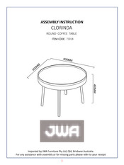JWA CLORINDA 73018 Assembly Instruction Manual