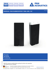 Pan Acoustics P SW-108 RJ Manual