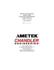 Ametek Chandler Engineering 3260 Instruction Manual
