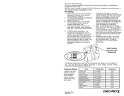 Euro-Pro F1075 Instruction Manual