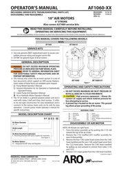 Ingersoll-Rand ARO AF1060 Series Operator's Manual