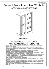 Seconique Furniture Corona Assembly Instructions Manual