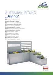 Biohort DaVinci Assembly/Disassembly Manual