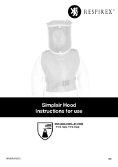 Respirex Simplair Hood Instructions For Use Manual