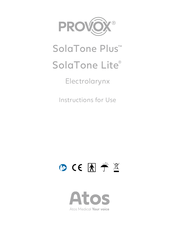 Atos PROVOX Electrolarynx SolaTone Lite Instructions For Use Manual
