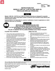 Ingersoll-Rand 1100P-EU Instructions Manual