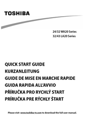 Toshiba 32 WA20 Series Quick Start Manual