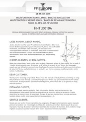 Ff Europe physionics HNTLB010A Original Instruction Manual