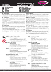 Jamara Mercedes-AMG GT3 transformable 2,4GHz Instructions Manual