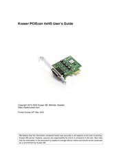 Kvaser PCIEcan 4xHS User Manual