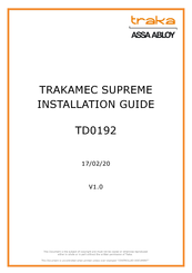 Assa Abloy TD0192 Installation Manual