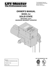 Chamberlain GJ Owner's Manual