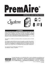 Msa PremAire Operation And Instructions Manual