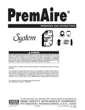 MSA PremAire System Operation And Instructions Manual
