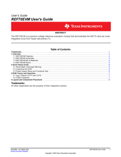 Texas Instruments REF70EVM User Manual