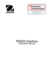 Ohaus RS232 Instruction Manual