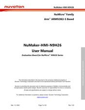 Nuvoton NuMaker-HMI-N9H26 User Manual