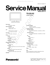 Panasonic TX-22LX2 Service Manual