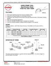 molex 63811-8300 Specification Sheet