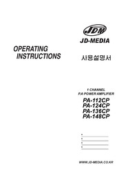JDM PA-136CP Operating Instructions Manual