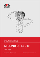 ADA INSTRUMENTS GROUND DRILL - 10 Operating Manual