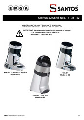 EMGA SANTOS 11 User And Maintenance Manual