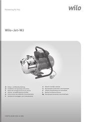 Wilo WJ Series Installation And Operating Instructions Manual