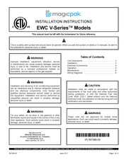 magicpak EWC V-Series Installation Instructions Manual