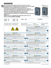 Siemens 3VA26-JP Series Operating Instructions Manual