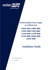 SolarEdge L20US-IB00 Installation Manual