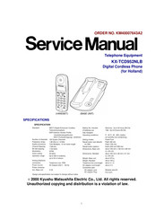 Matsushita Electric KX-TCD952NLB Service Manual