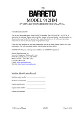 Barreto 912HM Owner's Manual