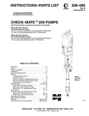 Graco Metric CHECK-MATE 222-782 Instructions And Parts List